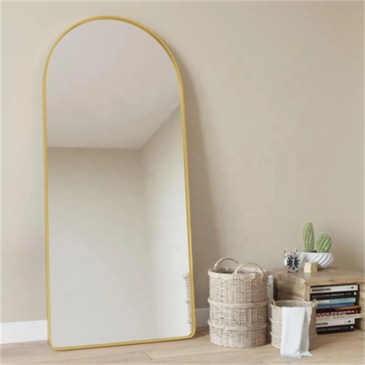 Modern Large Arched Aluminium Alloy Full-length Mirror Bedroom Dressing Mirror