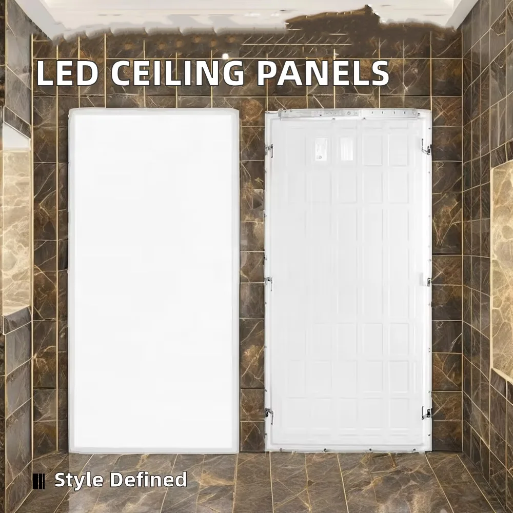 2x4 LED Light Panels 125lm/w Backlit Ceiling Slim Recessed Square Commercial DLC5.1 18W/24W Office Modern ETL