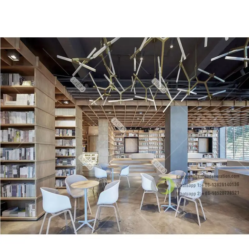 Factory Direct Sale Modern Library Furniture Steel Bookcases Shelving Reading Room Bookstore Rack Library Bookshelf