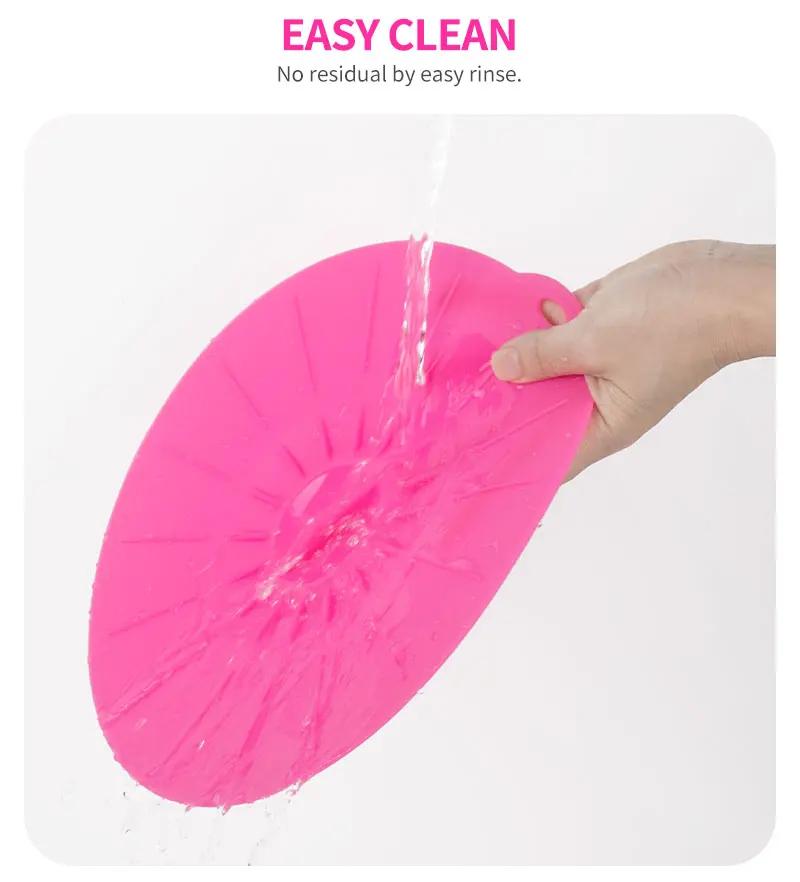 Silicone Lids Microwave Splatter Cover fits Cups Bowls Plates Reusable Heat Resistant Food Suction Lids