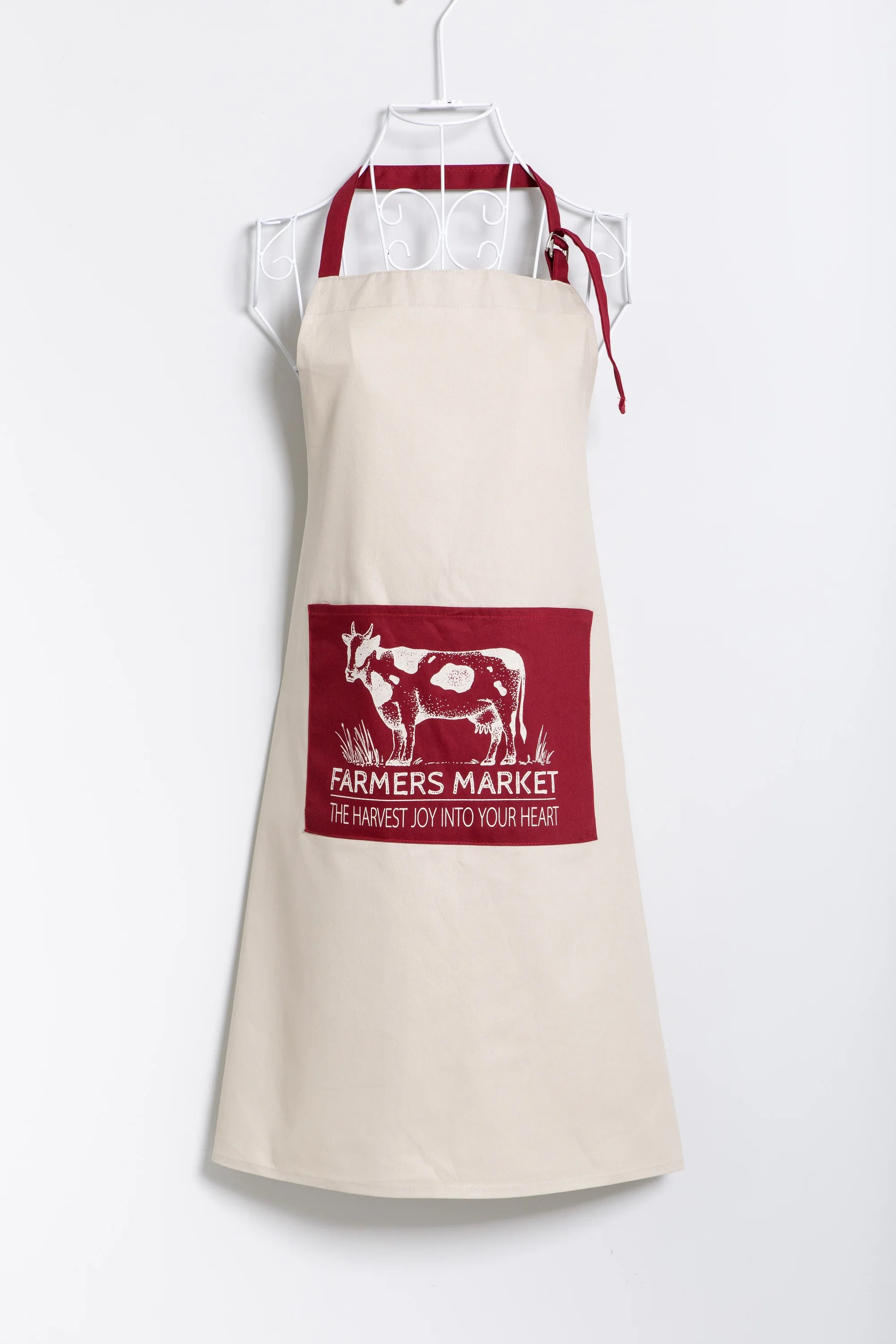 Canvas Cotton Half Waist Apron Kitchen Cooking Restaurant Waiter Apron Adjustable Belt