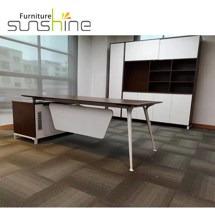 Open Workstation Desk Office Furniture Modular Cubicle Industrial Loft Style Large Solid Table Custom Staff Workstations Tables