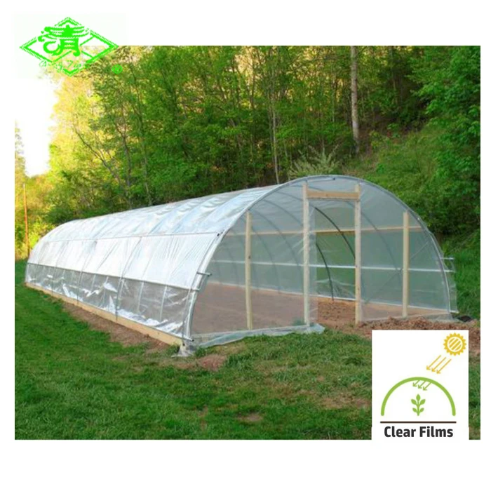 Transparent poly 200 micron tunnel greenhouse film for sale