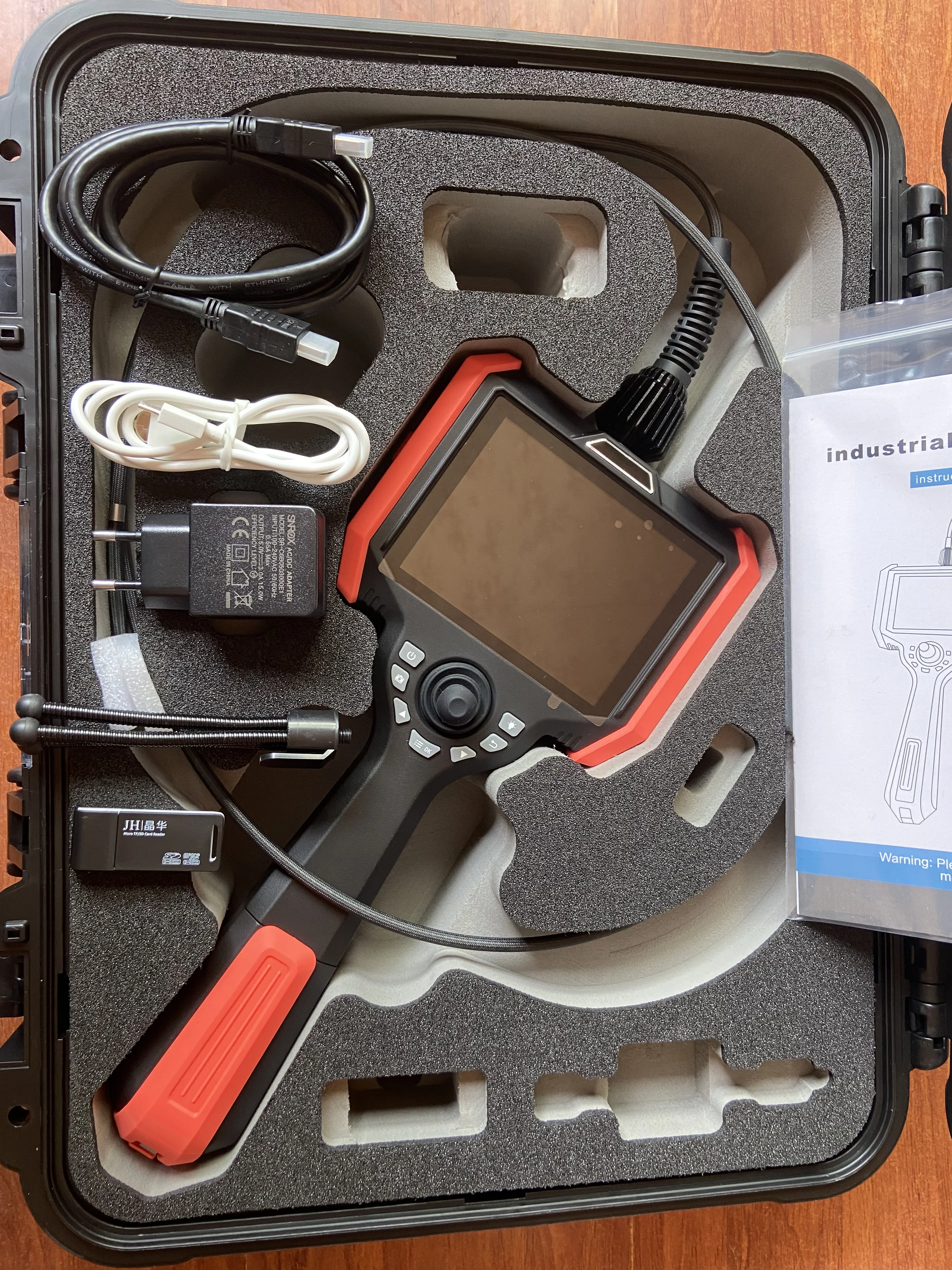 Portable Industrial Inspection Videoscope With Joystick Control 1.5M Camera Lens 4.0mm Working Cable 5' Display