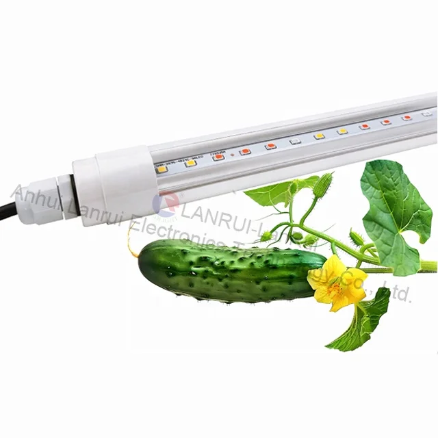 Трубка светодиодная 4 фута 18 Вт 36 50 AC85-265V полный спектр 2:4 для овощей теплицы огурцы цуккини