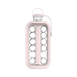 Amazon hot sale New 2 in 1 kitchen silicone Ice Ball Maker Kettle 17 Grids Ice Cube Molds Tray Ice Hockey Cold Water Bottle