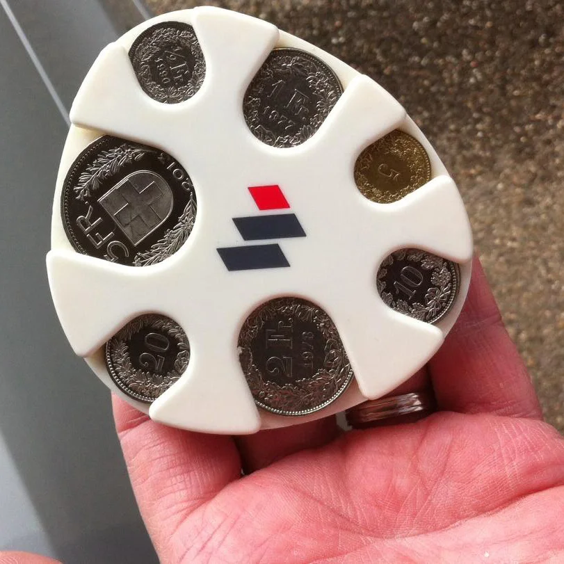 Swiss Franc Plastic Coin Dispenser SW20150528