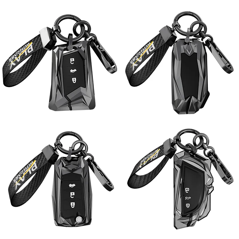 Zinc Alloy 3 Buttons Remote Key Shell Case Cover Smart Keychain For Volkswagen touareg 2001 2012 2013 2015 2016 Accessories