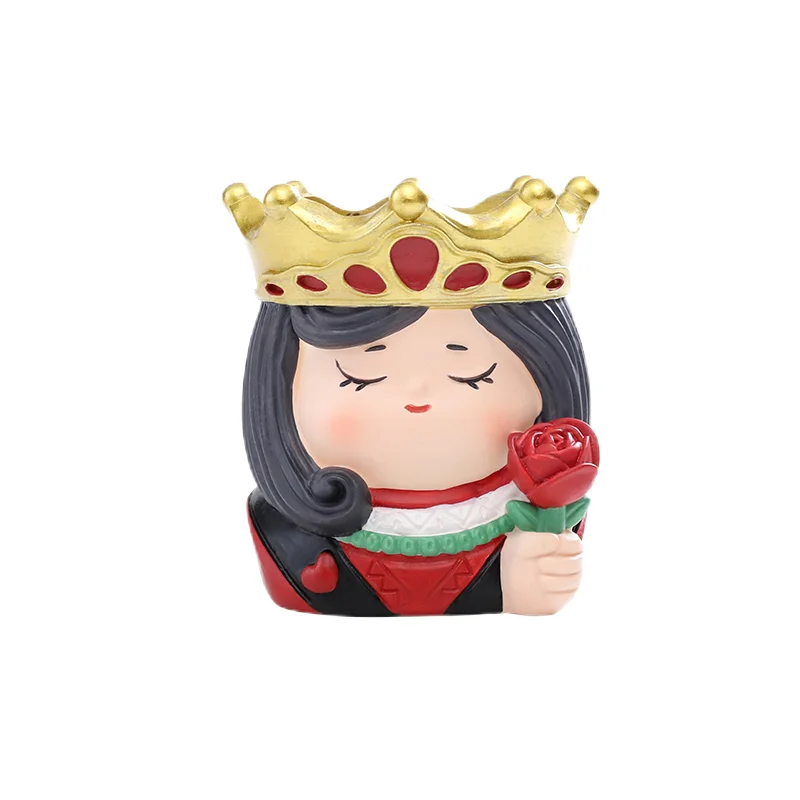 Roogo Spot new creative poker king desktop pot planter home gardening hand-painted succulent planter