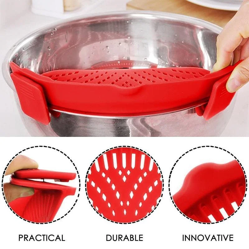 DROPSHIPPING EBAY SHOPIFY AMAZON WOO COMMERCE Pot Side Drainer Silicone Pasta Drain