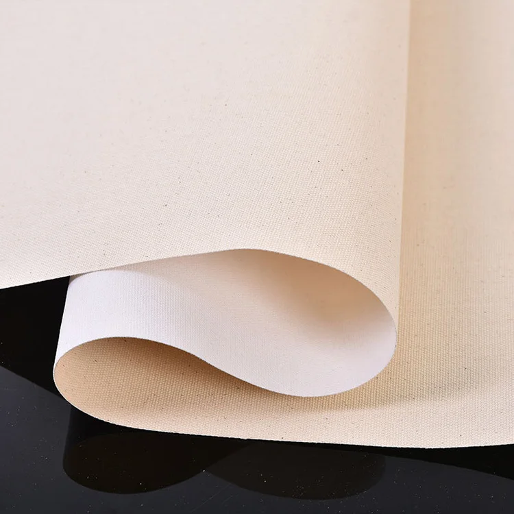 China art canvas semi glossy yellow base eco solvent poly cotton canvas roll