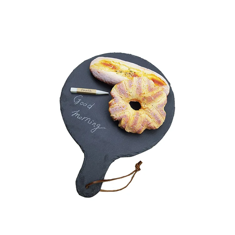 
Fashion Trend Natural Slate Serving Paddle Cheese Board and Platter For Pizza 