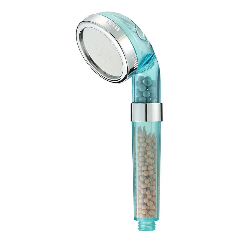 New 2022 High Pressure Spinning 360 Degrees Rotating Fan Hand Showerhead With Small Turbo Fan Water Spray abs Shower Head