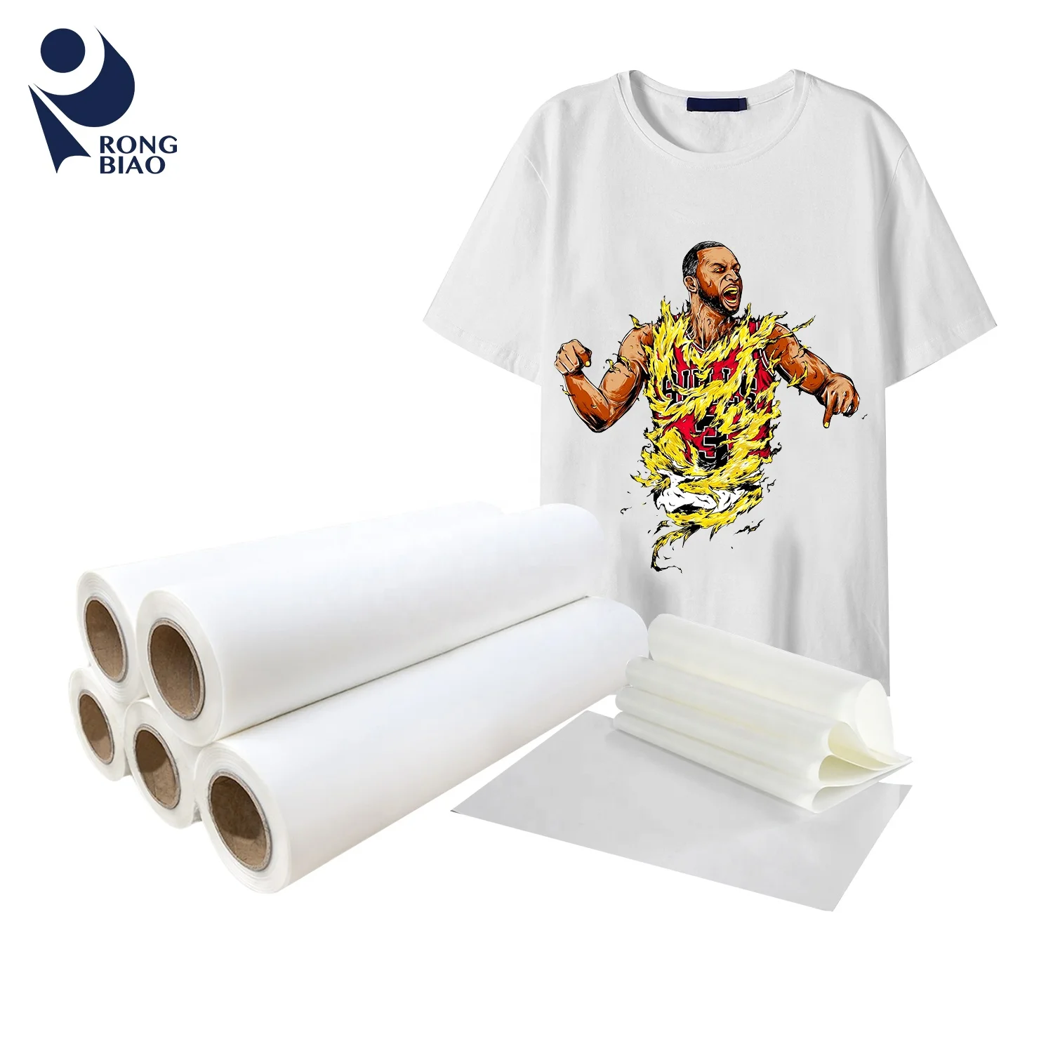 Good quality printable Textile Printing heat transfer film roll direct to film dtf pet film for digital printer