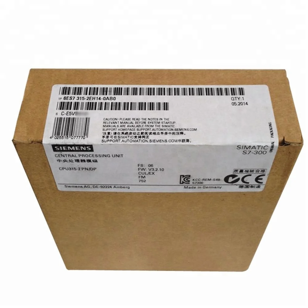 origina plc CPU 315 2 PN/DP 6ES7 315-2EH14-0AB0 S7-300 PLC MODULE