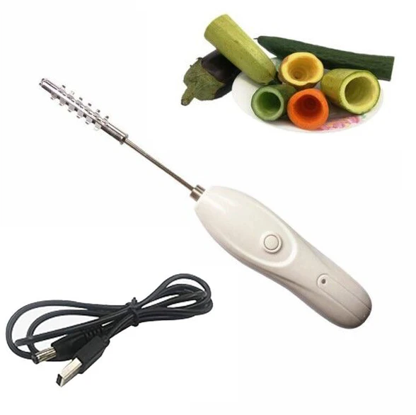 FF313 Chargeable Kitchen Tool Electric Fish Scale Remover Stainless Steel Vegetable Fruit Corer