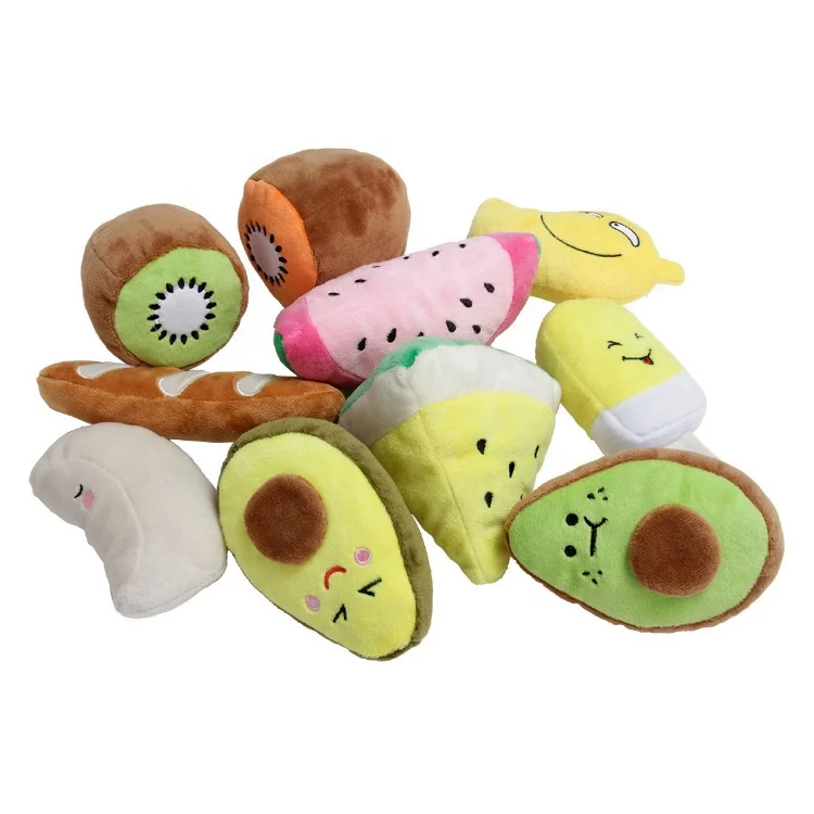 Sohpety Pet Avocado Plush Cat Cute Stuffed Pineapple Ice Cream Sale Of Dog Mini Toy Interact Soft Plush Chew Dogs Squeaky 2023