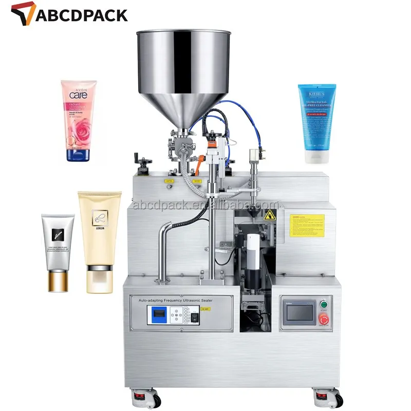 Semi-Automatic Glue Toothpaste Facial Cleaner Cream Cosmetic Soft Tube Ultrasonic Filling Sealing Machine