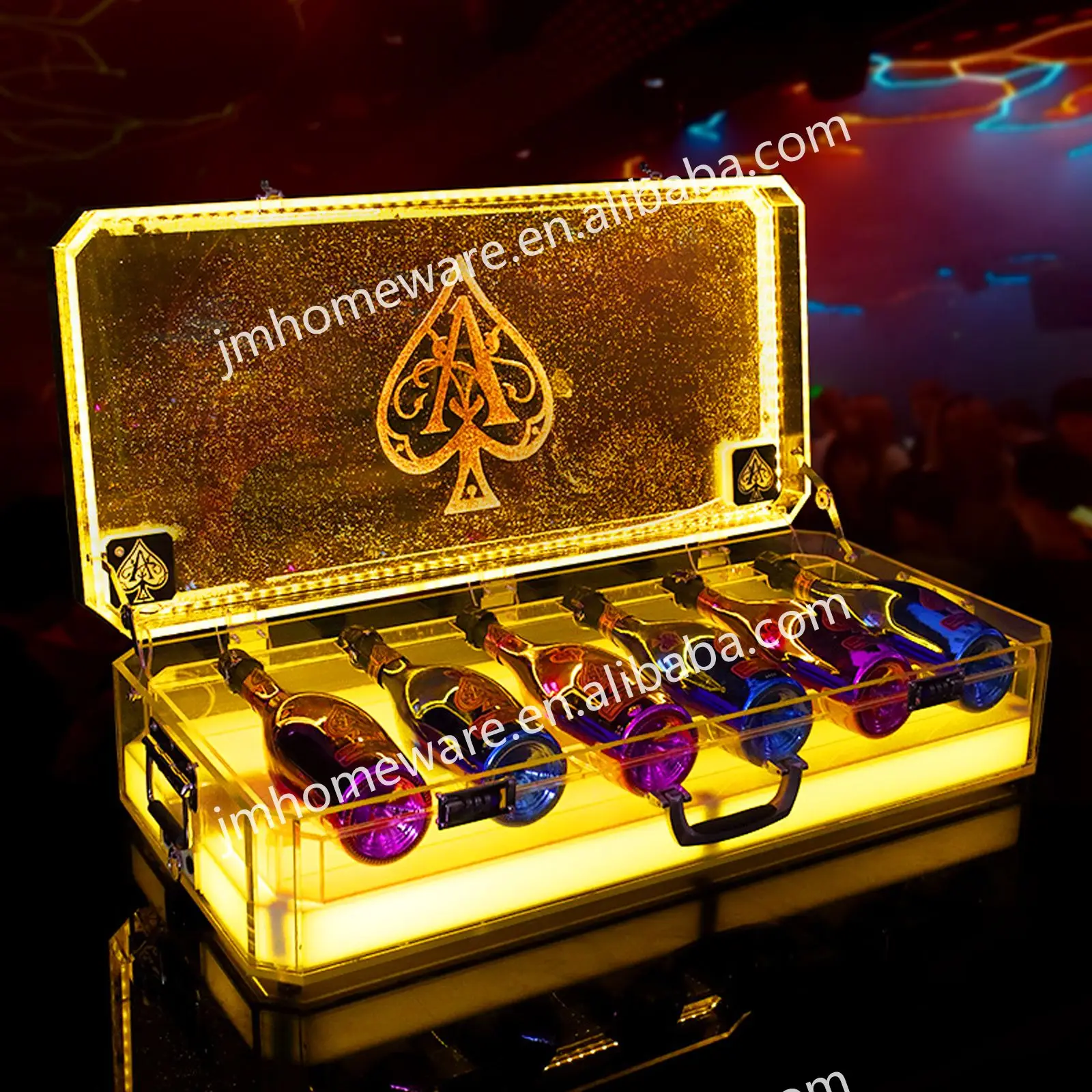 Светодиодный световой знак светодиодный флакон прославитель ведущий ночного клуба туз из лопатки бутылки