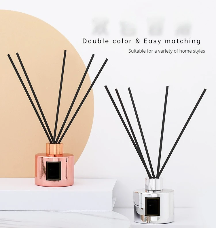 120ml Mercury Color Oil Diffuser Decorate Glass Bottle Aroma Reed Stick For Home Fragrance