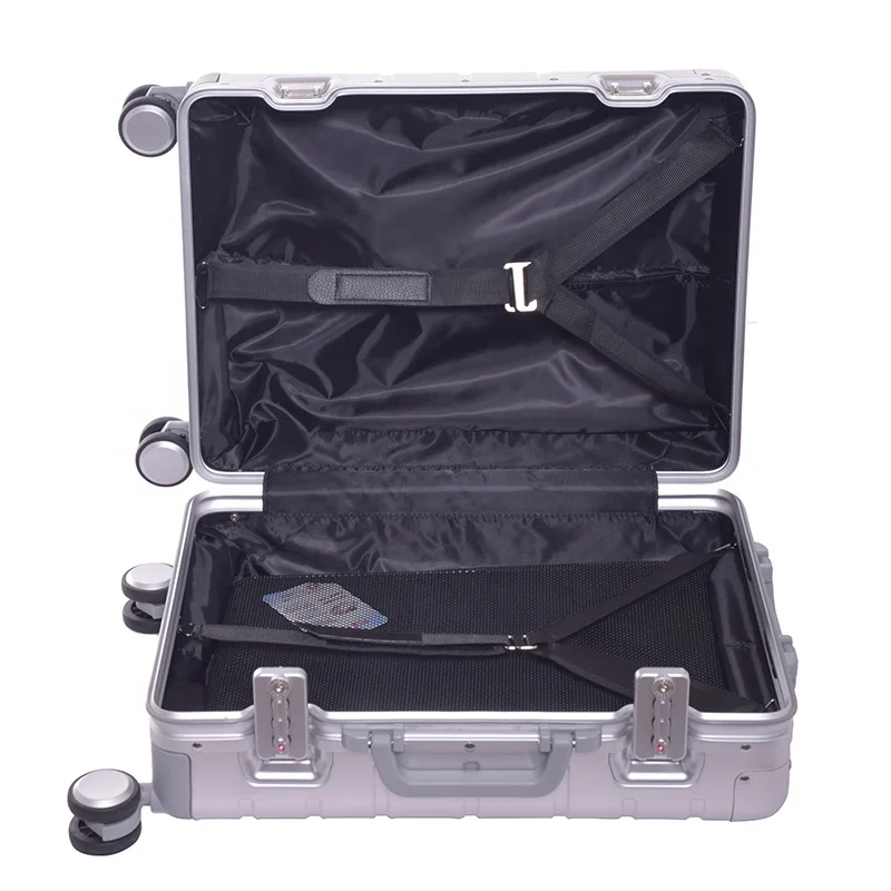 Aluminum magnesium alloy Spinner Wheel Luggage Travel Suitcase 20-inch Carry-on Pull-rod top-grade Body Coded Lock