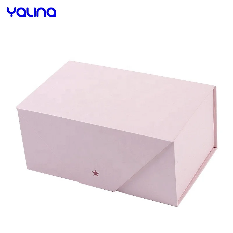 High quality envelope style magnetic folding champagne red wine packaging boxes for cosmetic wigs jewelry boxes