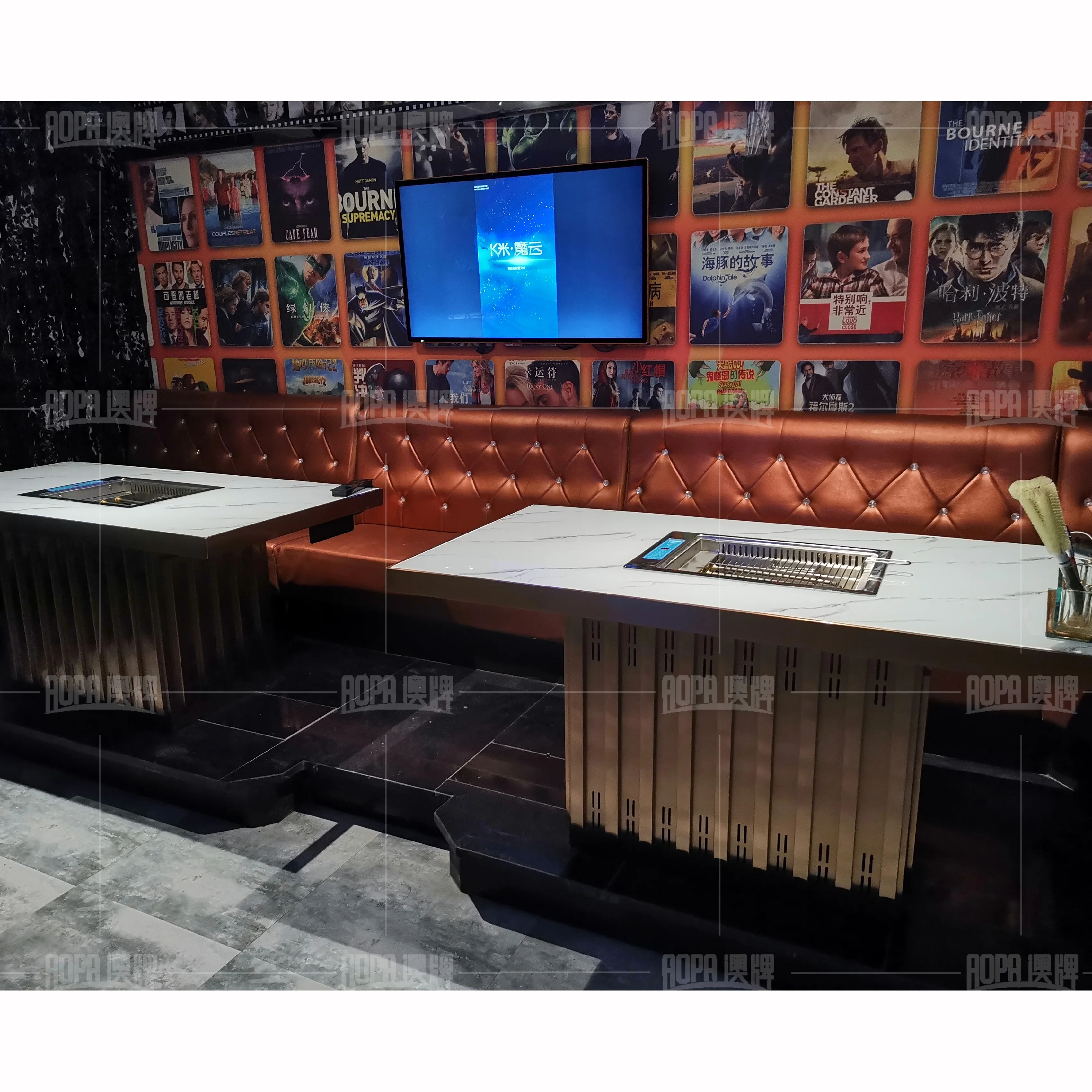 Good New Design Commercial Japanese Electric Barbecue BBQ Grill Table With Smoke Exhaust Fan