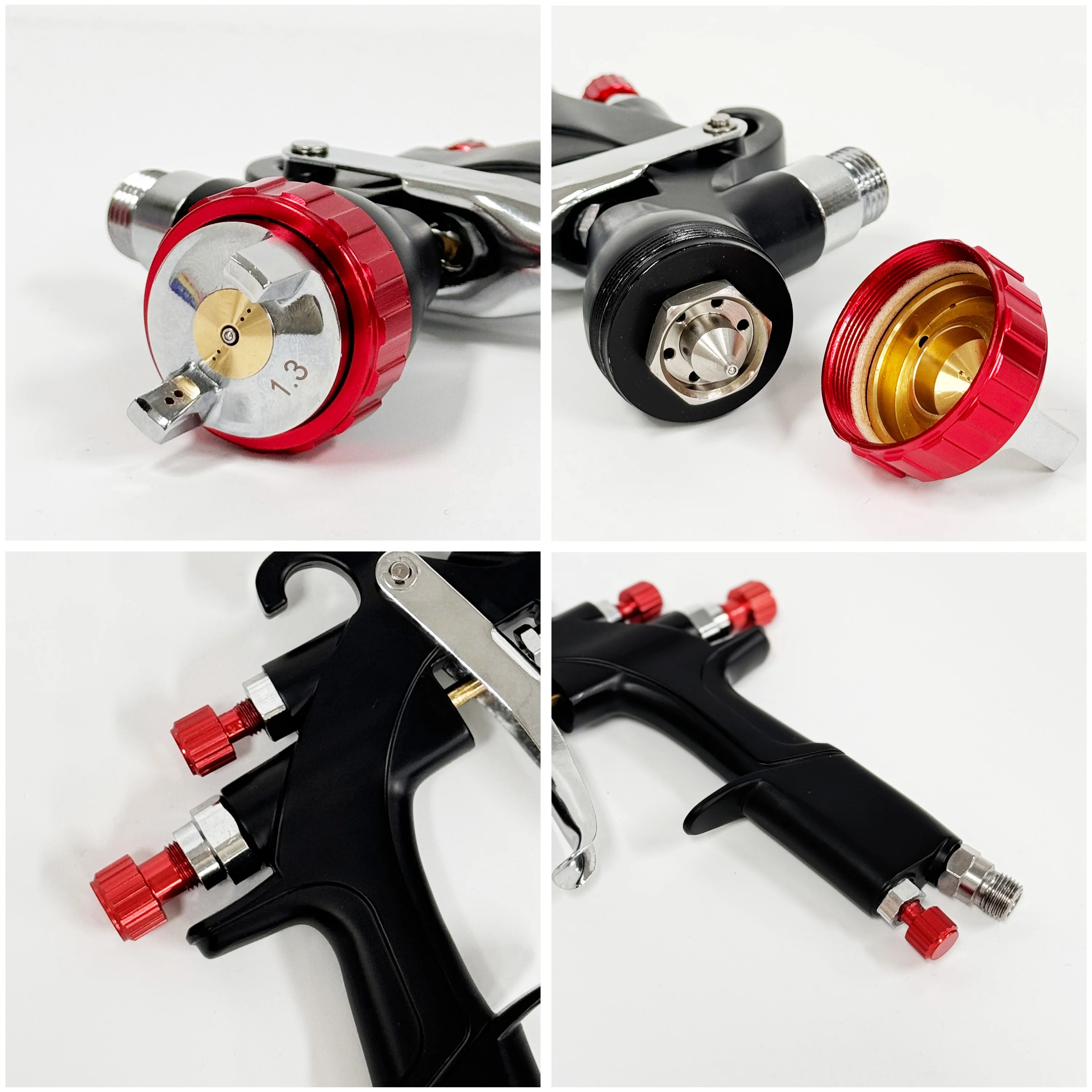 Professional LVLP Spray Gun Automotive Air Paint Gun Pneumatic Water Based Airbrush Gun Paint with 1.3mm Nozzle
