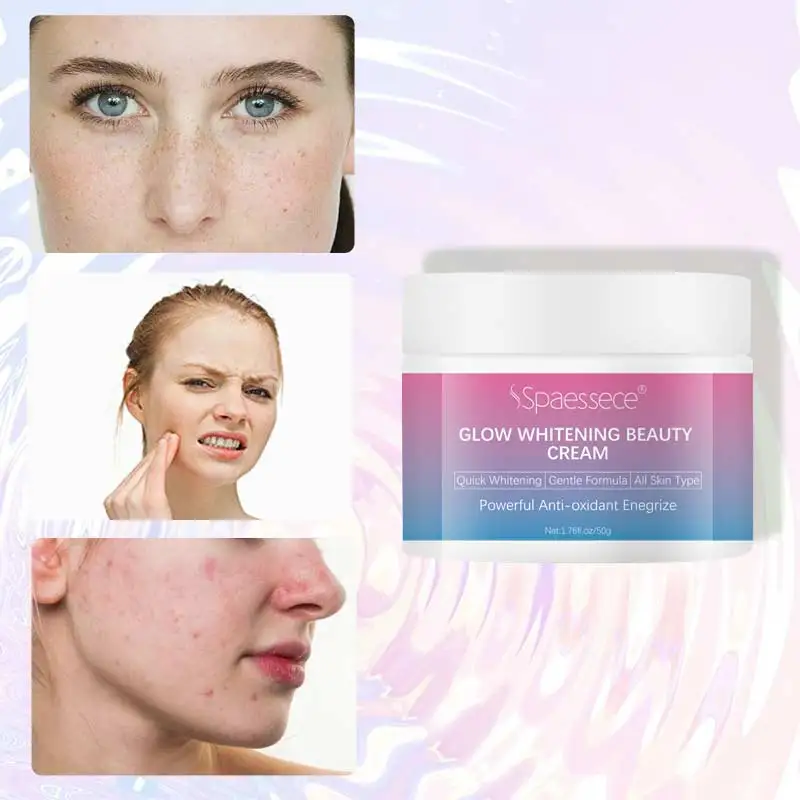 Custom logo glow whitening beauty cream with gentle formula anti oxidant face cream skincare products