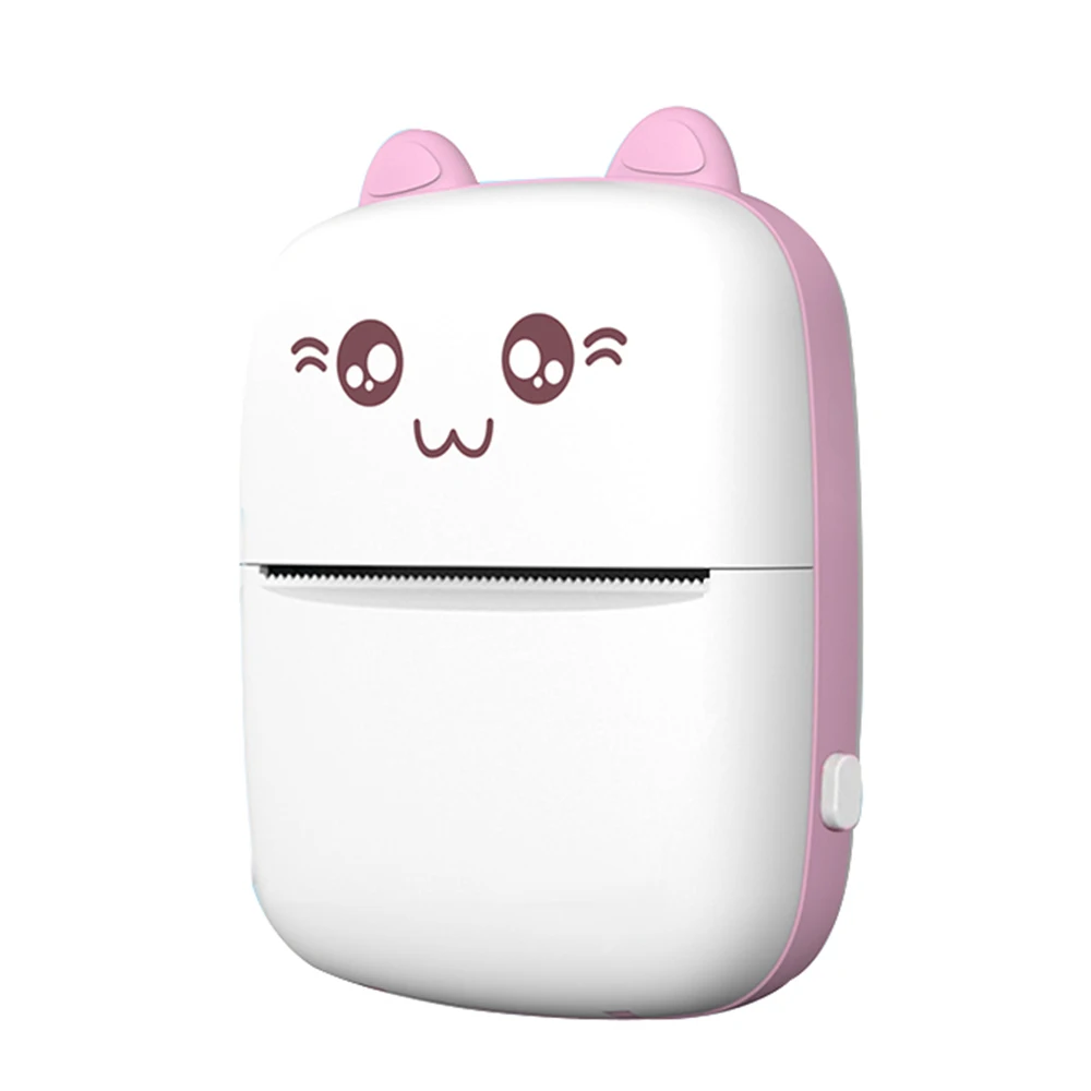 OWNFOLK coloured label printer roll to roll panda mini photo printer mini colour roll label sticker thremal printer