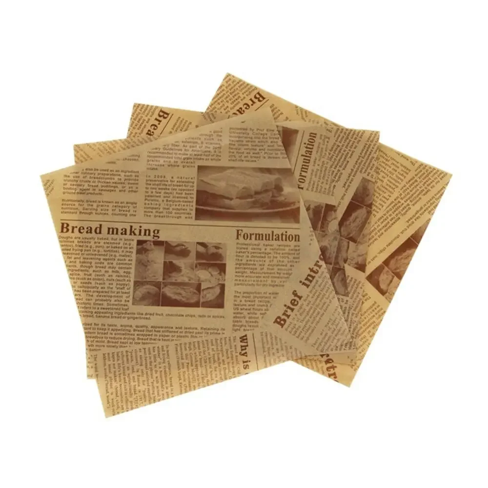 Wholesale PE Coated Food Grade Packaging Custom Design And Size Grease Proof Sandwich Paper Hamburger Wrapping Paper