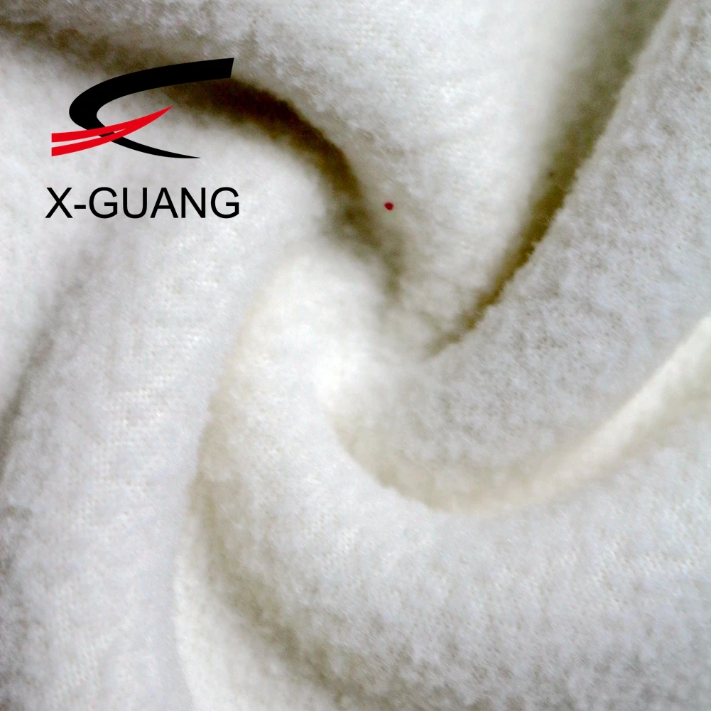 Solid Color 100% Polyester Knitted Sherpa Lambs Wool Polar Fleece Vest Jacket Fabric