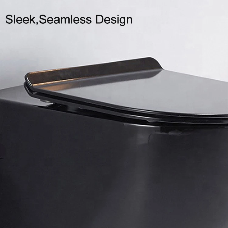 OVS cUPC North America Wholesale Wc Bathroom Washdown Water Closet Black New Design Square Wall Hung Toilet