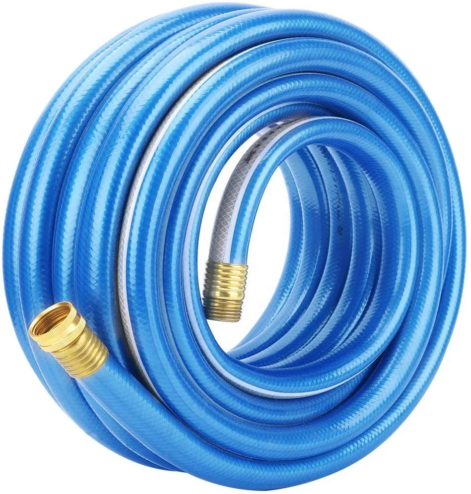 3/4 Inch 4 Layer High Quality Kink Free Farm Watering Hose Blue Flexible Plastic PVC Garden Water Hose Pipe For Sale