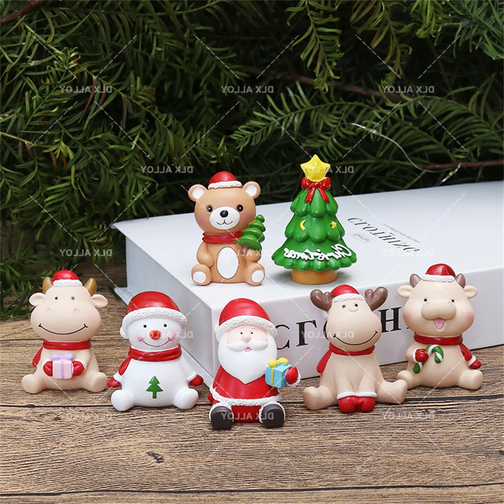Cute Creative Resin Artificial Santa Claus Christmas Ornament Tabletop Knick-Knacks
