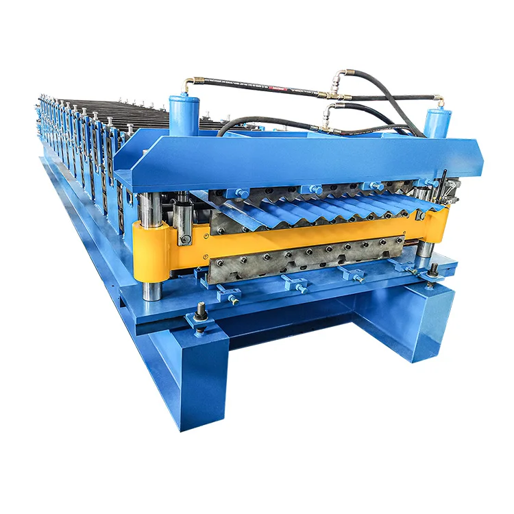 Corrugated Building Material Machinery Trapezoidal Metal Roofing Sheet Double Layer Roll Forming Machine