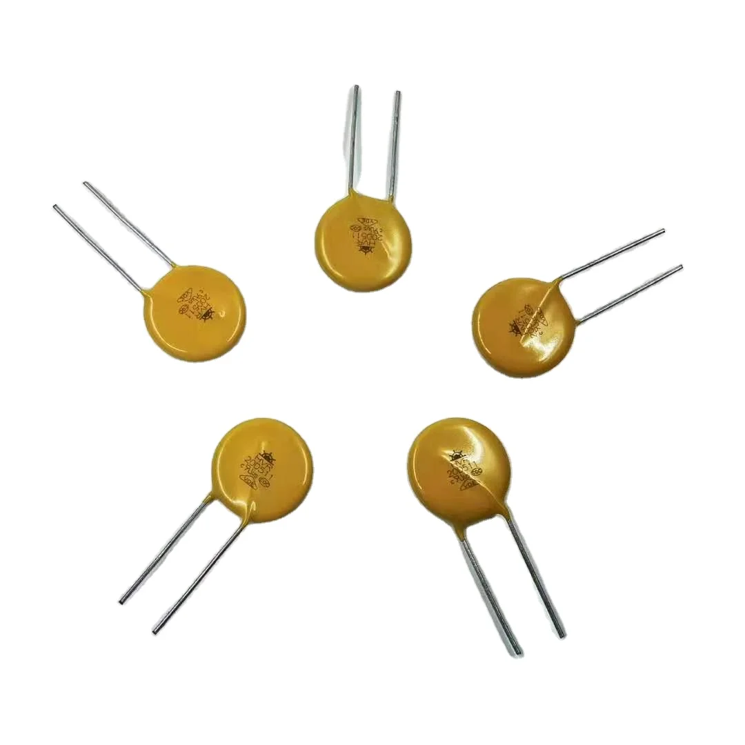 China ODM electronics components , yellow MOV 20mm  HVR20D511K zinc Oxide  Varistor for power supply equipment