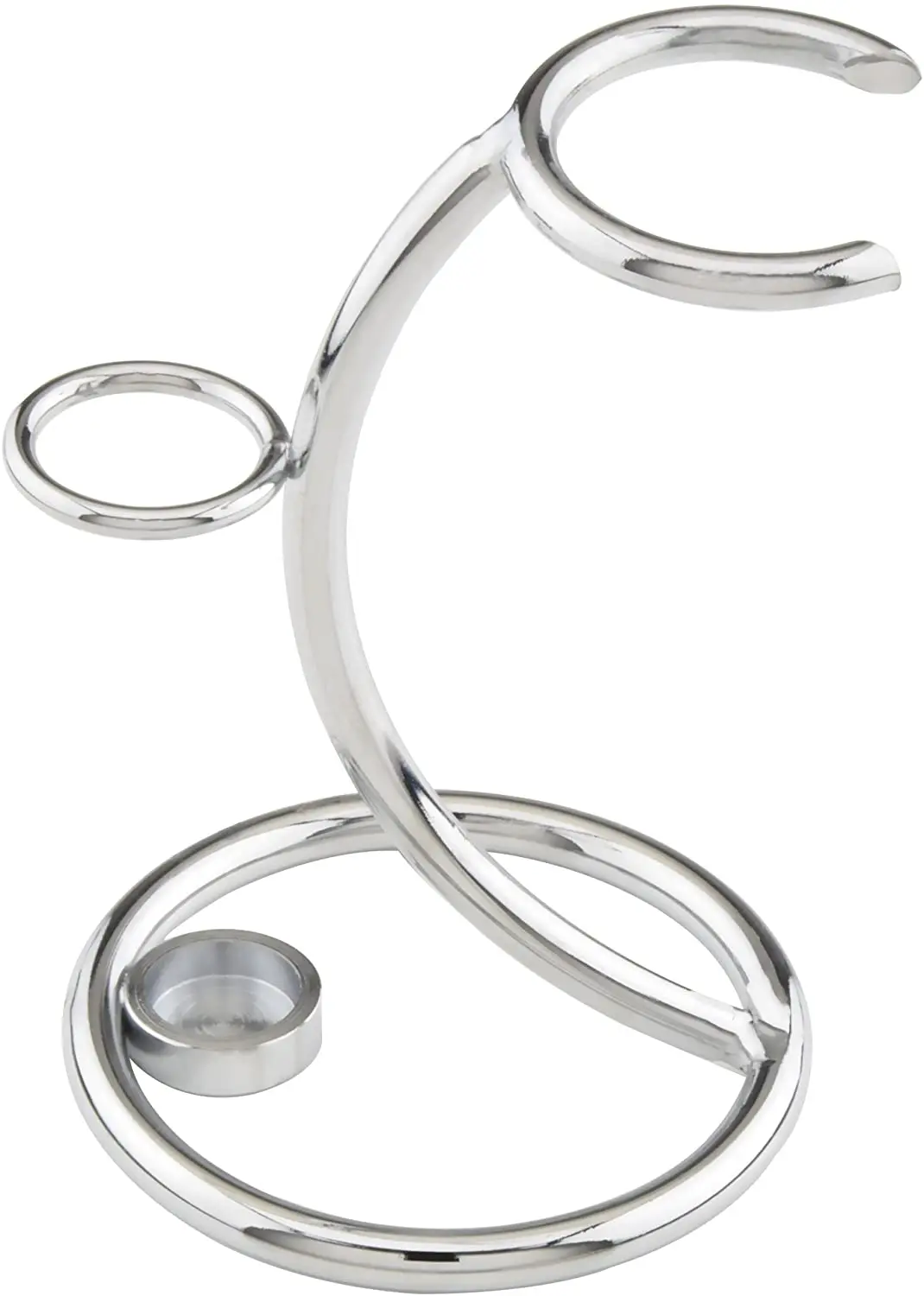 Shaving Razor and Brush Stand (Silver),Heavy Chrome Shaving Stand,Safety Razor Stand Shaving Brush Stand Holder for Shave brush