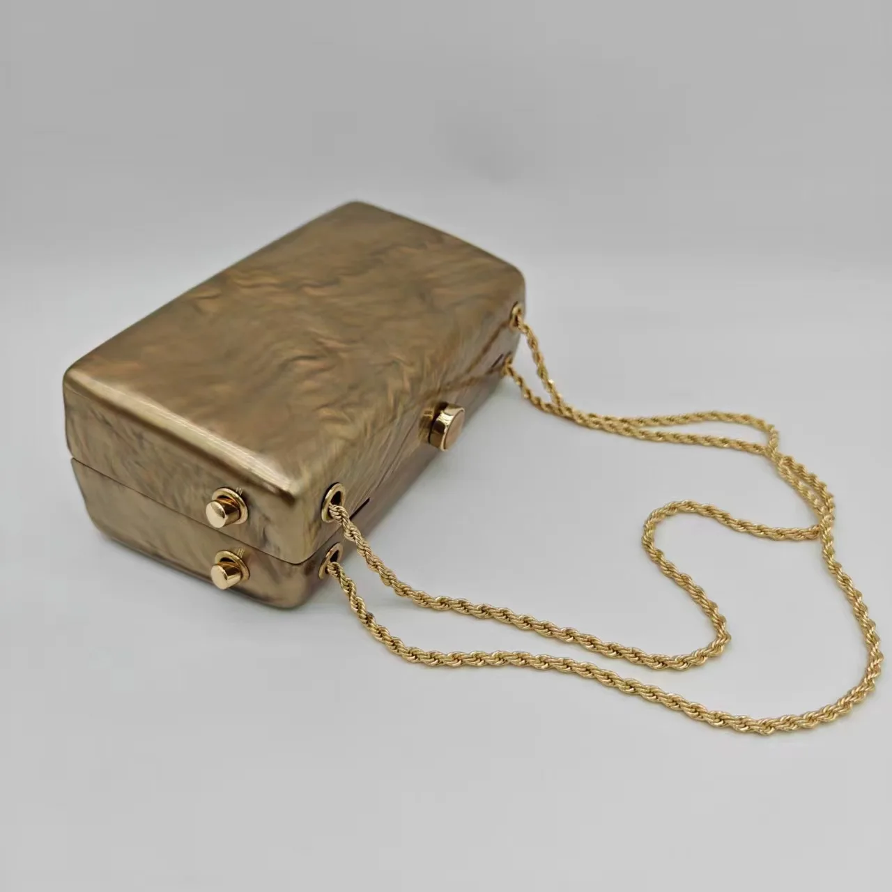 Amiqi YM411-14 Artifical acrylic beading handle small evening bags acrylic bag clutch rhinestone evening clutch bags