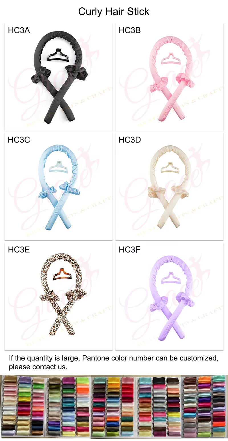 New Hot DIY Satin Silk Magic Foam Sponge Hair Curler No Heat Hair Roller Curling Rob Headband with Scrunchies