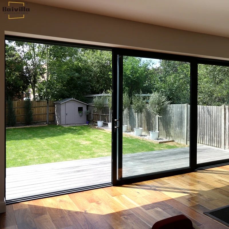 Heavy Duty Aluminum Glass Terrace Doors Custom Sliding Patio Doors For The American