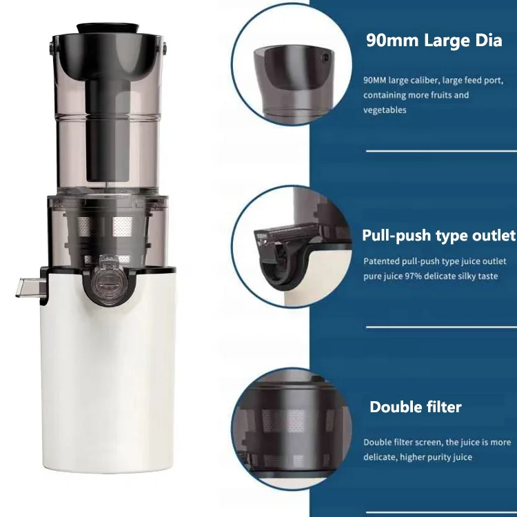 big mouth small body 2023 new arrive 200W fruit cold press pure juicer hydraulic cold press juicer machine