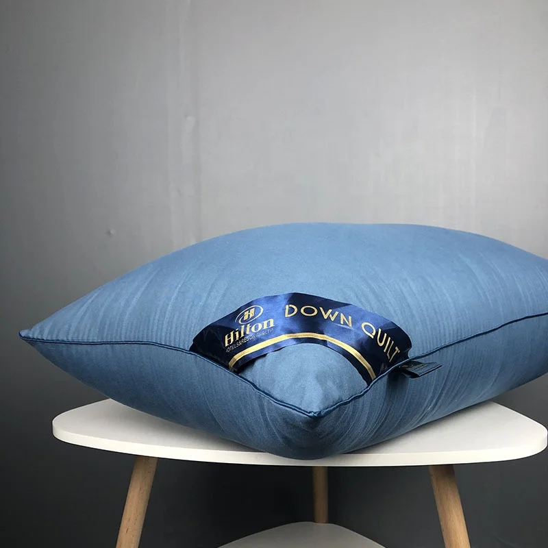 Factory Custom Highend Microfiber Fabric Hilton Hotel Quilted Pillows Family Use 1000g Pillow with Handbag