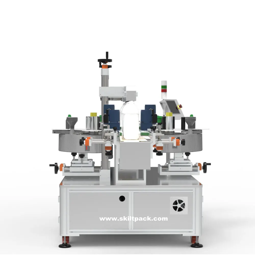 China Self-adhesive sticker auto round candy cups  front and back two labels label applicator