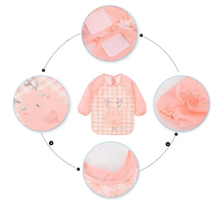 Новый водонепроницаемый детский слюнявчик eva с длинным рукавом и карманом