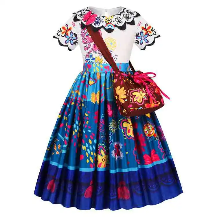 2022 new girls beautiful princess skirt with satchel skirt Bag Set