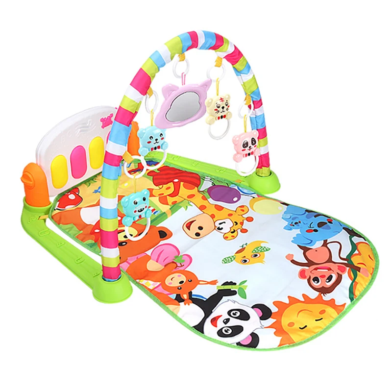 Crawling Soft Baby Activity Gym Music Piano Mat Foldable Carpet Pedal Kick Piano Keyboard Fitness Frame Play Mat Toys