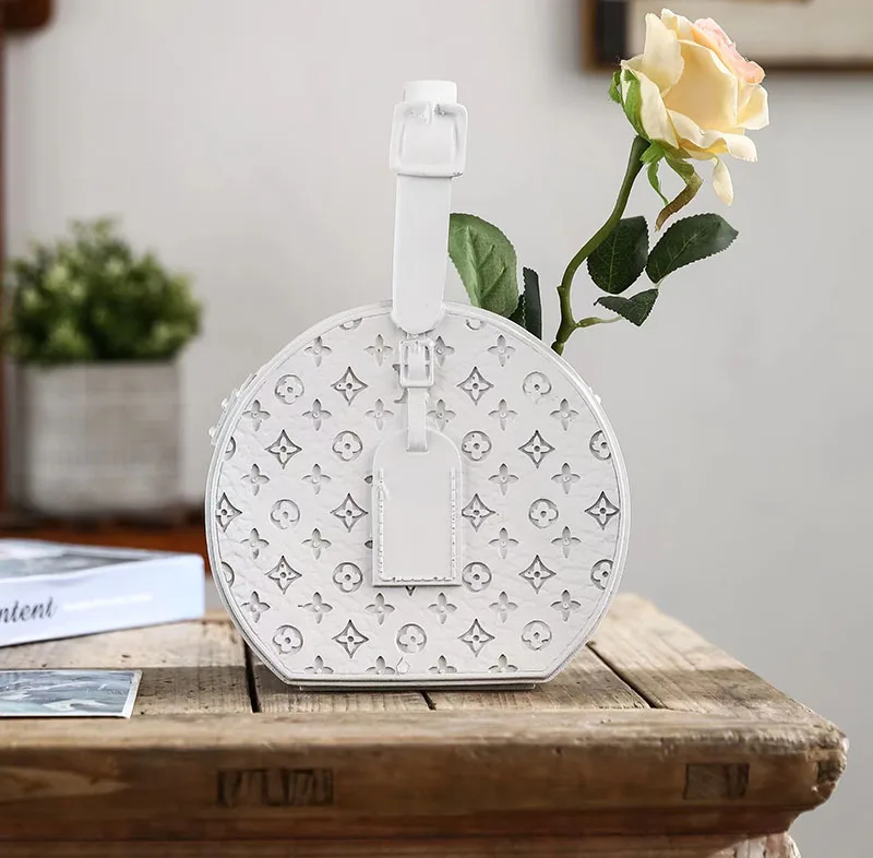 DREA Resin Flowers Bag Vase Home Decor designer Vase Bag Luxury Sculpture Gifts flower vase handbag