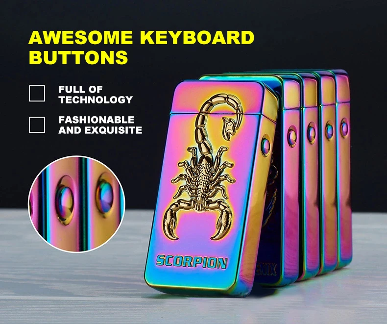 JL 603 Electric Lighter USB Rechargeable Windproof Plasma Lighter with Battery Indicator for Fire, Cigarette Unique pattern