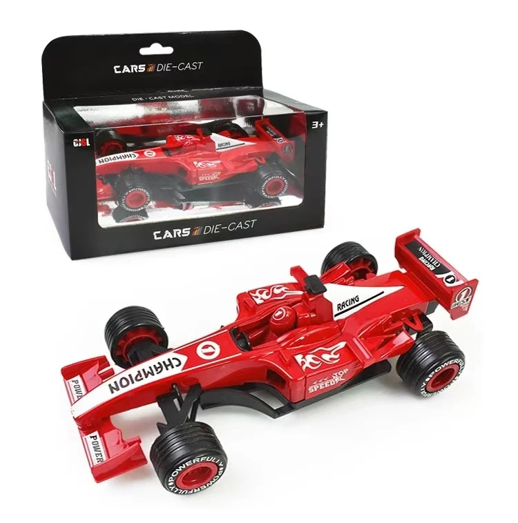 Pull Back Die Cast F1 Car with Sound Hot Sale 1:24 Metal Window BOX Unisex Diecast Toy No Battery Championes Unisex